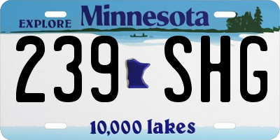 MN license plate 239SHG