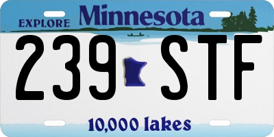 MN license plate 239STF