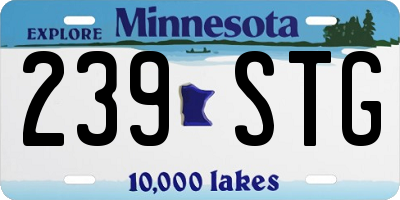 MN license plate 239STG