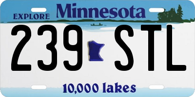 MN license plate 239STL