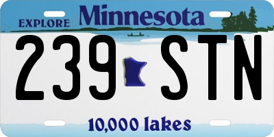 MN license plate 239STN