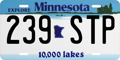 MN license plate 239STP