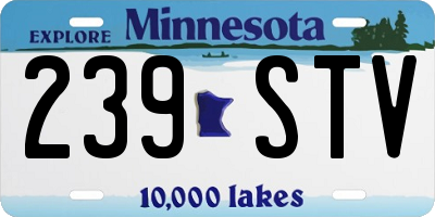 MN license plate 239STV