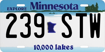 MN license plate 239STW