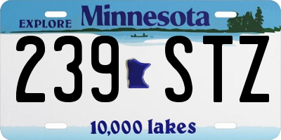 MN license plate 239STZ