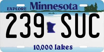 MN license plate 239SUC