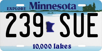 MN license plate 239SUE