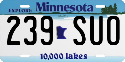 MN license plate 239SUO
