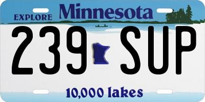MN license plate 239SUP