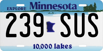 MN license plate 239SUS