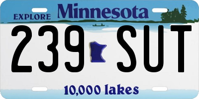 MN license plate 239SUT