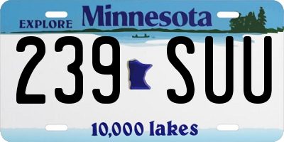 MN license plate 239SUU