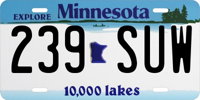MN license plate 239SUW