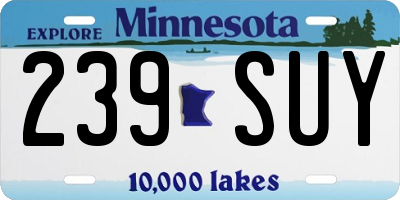 MN license plate 239SUY