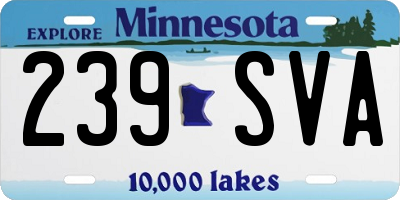 MN license plate 239SVA
