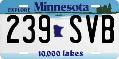 MN license plate 239SVB