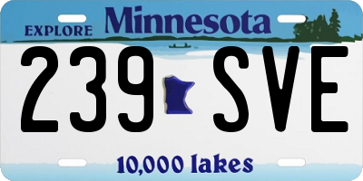 MN license plate 239SVE