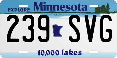 MN license plate 239SVG
