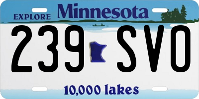 MN license plate 239SVO
