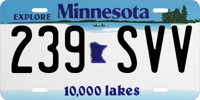 MN license plate 239SVV