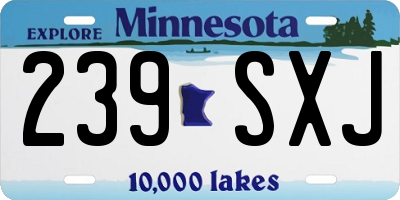 MN license plate 239SXJ