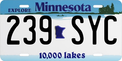 MN license plate 239SYC