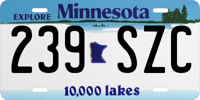 MN license plate 239SZC