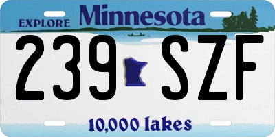 MN license plate 239SZF