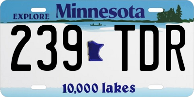 MN license plate 239TDR