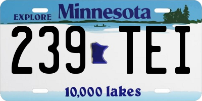 MN license plate 239TEI