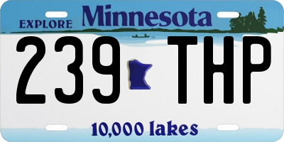 MN license plate 239THP