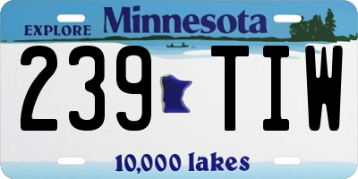 MN license plate 239TIW