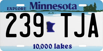 MN license plate 239TJA
