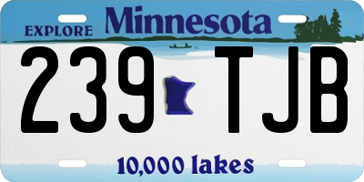 MN license plate 239TJB