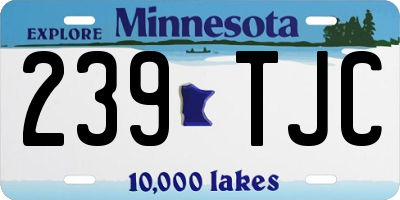 MN license plate 239TJC