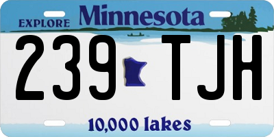 MN license plate 239TJH