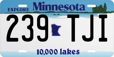 MN license plate 239TJI