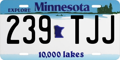 MN license plate 239TJJ