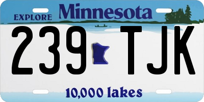 MN license plate 239TJK