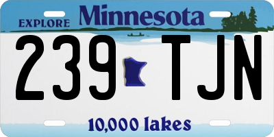 MN license plate 239TJN