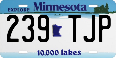 MN license plate 239TJP