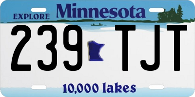 MN license plate 239TJT