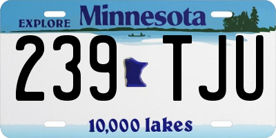 MN license plate 239TJU