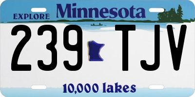 MN license plate 239TJV