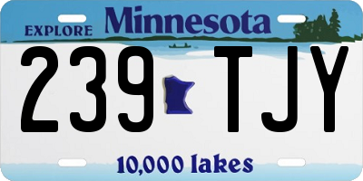 MN license plate 239TJY