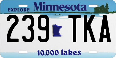 MN license plate 239TKA