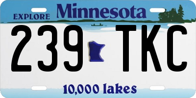 MN license plate 239TKC