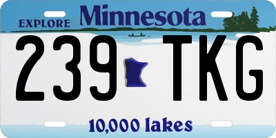 MN license plate 239TKG