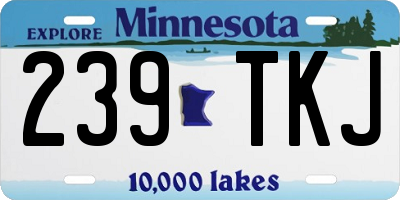 MN license plate 239TKJ