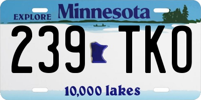 MN license plate 239TKO